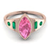 Marquise Bezel Pink Moissanite Ring - Juliana No. 805 image 1