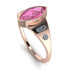 Marquise Bezel Pink Moissanite Ring - Juliana No. 802 image 2
