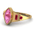 Marquise Bezel Pink Moissanite Ring - Juliana No. 810 image 3