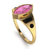 Marquise Bezel Pink Moissanite Ring - Juliana No. 807 image 2