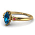 Marquise Blue Topaz Geometrical Engagement Ring - Reese No. 510 image 2