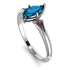 Marquise Blue Topaz Geometrical Engagement Ring - Reese No. 512 image 3