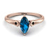 Marquise Blue Topaz Geometrical Engagement Ring - Reese No. 508 image 1