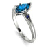 Marquise Blue Topaz Geometrical Engagement Ring - Reese No. 515 image 3