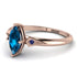 Marquise Blue Topaz Geometrical Engagement Ring - Reese No. 514 image 2