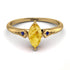 Marquise Citrine Geometrical Engagement Ring - Reese No. 613 image 1