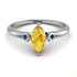 Marquise Citrine Geometrical Engagement Ring - Reese No. 615 image 1