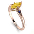 Marquise Citrine Geometrical Engagement Ring - Reese No. 614 image 3
