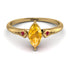 Marquise Yellow Diamond Geometrical Engagement Ring - Reese No. 1010 image 1