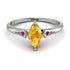 Marquise Yellow Diamond Geometrical Engagement Ring - Reese No. 1012 image 1