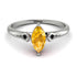 Marquise Yellow Diamond Geometrical Engagement Ring - Reese No. 1009 image 1