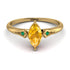 Marquise Yellow Diamond Geometrical Engagement Ring - Reese No. 1004 image 1