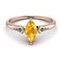 Marquise Yellow Diamond Geometrical Engagement Ring - Reese No. 1005 image 1