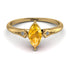 Marquise Yellow Diamond Geometrical Engagement Ring - Reese No. 1001 image 1