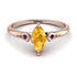 Marquise Yellow Diamond Geometrical Engagement Ring - Reese No. 1014 image 1