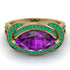 Milgrain Marquise Amethyst Engagement Ring - Marley No. 304 image 2