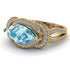 Milgrain Marquise Aquamarine Engagement Ring - Marley No. 401 image 3