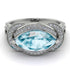 Milgrain Marquise Aquamarine Engagement Ring - Marley No. 403 image 2