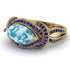 Milgrain Marquise Aquamarine Engagement Ring - Marley No. 413 image 3