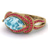 Milgrain Marquise Aquamarine Engagement Ring - Marley No. 410 image 3