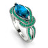 Milgrain Marquise Blue Topaz Engagement Ring - Marley No. 506 image 1