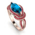 Milgrain Marquise Blue Topaz Engagement Ring - Marley No. 511 image 1