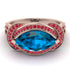 Milgrain Marquise Blue Topaz Engagement Ring - Marley No. 511 image 2