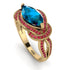 Milgrain Marquise Blue Topaz Engagement Ring - Marley No. 510 image 1