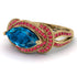 Milgrain Marquise Blue Topaz Engagement Ring - Marley No. 510 image 3