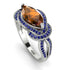 Milgrain Marquise Brown Diamond Engagement Ring - Marley No. 1115 image 1