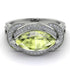 Milgrain Marquise Peridot Engagement Ring - Marley No. 703 image 2