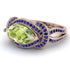Milgrain Marquise Peridot Engagement Ring - Marley No. 714 image 3