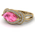 Milgrain Marquise Pink Moissanite Engagement Ring - Marley No. 801 image 2