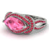 Milgrain Marquise Pink Moissanite Engagement Ring - Marley No. 812 image 2