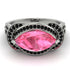 Milgrain Marquise Pink Moissanite Engagement Ring - Marley No. 809 image 3