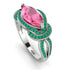 Milgrain Marquise Pink Moissanite Engagement Ring - Marley No. 806 image 1