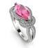 Milgrain Marquise Pink Moissanite Engagement Ring - Marley No. 803 image 1