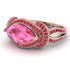 Milgrain Marquise Pink Moissanite Engagement Ring - Marley No. 811 image 2