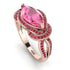 Milgrain Marquise Pink Moissanite Engagement Ring - Marley No. 811 image 1