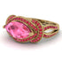Milgrain Marquise Pink Moissanite Engagement Ring - Marley No. 810 image 2