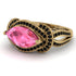 Milgrain Marquise Pink Moissanite Engagement Ring - Marley No. 807 image 2