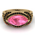 Milgrain Marquise Pink Moissanite Engagement Ring - Marley No. 807 image 3