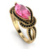 Milgrain Marquise Pink Moissanite Engagement Ring - Marley No. 807 image 1