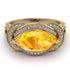 Milgrain Marquise Yellow Diamond Engagement Ring - Marley No. 1001 image 3