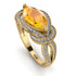 Milgrain Marquise Yellow Diamond Engagement Ring - Marley No. 1001 image 1