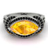 Milgrain Marquise Yellow Diamond Engagement Ring - Marley No. 1009 image 3