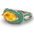 Milgrain Marquise Yellow Diamond Engagement Ring - Marley No. 1005 image 2