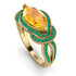 Milgrain Marquise Yellow Diamond Engagement Ring - Marley No. 1004 image 1