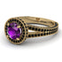 Milgrain Round Amethyst Engagement Ring - Payton No. 307 image 1