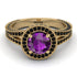 Milgrain Round Amethyst Engagement Ring - Payton No. 307 image 2